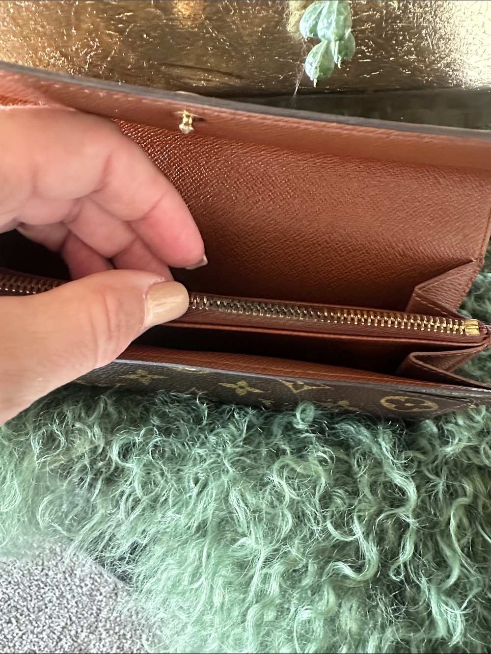 Louis Vuitton Monogram Canvas Wallet in Brown and Gold - Picture 9 of 14